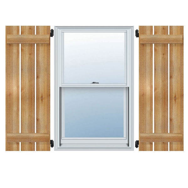Ekena Millwork Spaced Board-n-Batten Shutters, Rough Sawn Western Red Cedar, 23W x 49H, PR RBS06S23X049RWR - main
